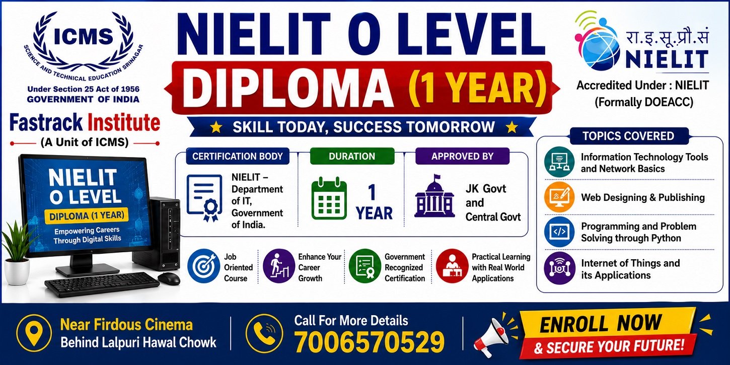 NIELIT O Level Diploma (1Year)