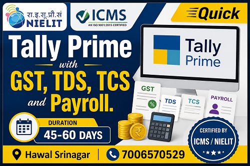 Advanced Tally Prime  with GST TDS TCS and Payroll