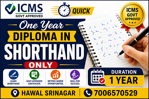Six Months Certificate Course In Shorthand (ICMS)