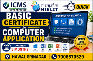 Basic Certificate Course In Computer Applications